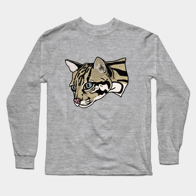 Ocelot Long Sleeve T-Shirt by wrsartist